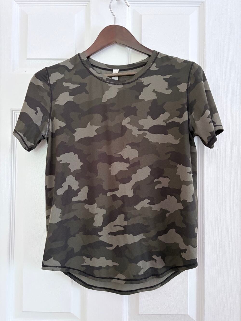 Lululemon High-Neck Running Training T-Shirt Camo Heritage 365 Olive 8